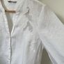 White linen blouse Size 12 EU40 Image 5
