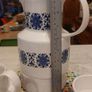 Fabulous Vintage Arklow Pottery Coffee Pot, Pot Warmer Stand, Milk Jug and Sugar Bowl in the Stunning "Larne" Pattern, Cobalt Blue Colourway Image 7