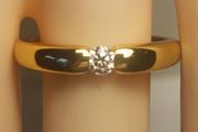 Solid Band Ring with Moissanite Gemstone