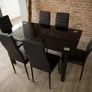 Modern Black Glass Dining Table Set Seats 6 in Style! Special Offer for November & December! Image 4