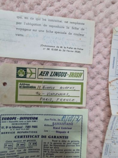 Vintage Epherema