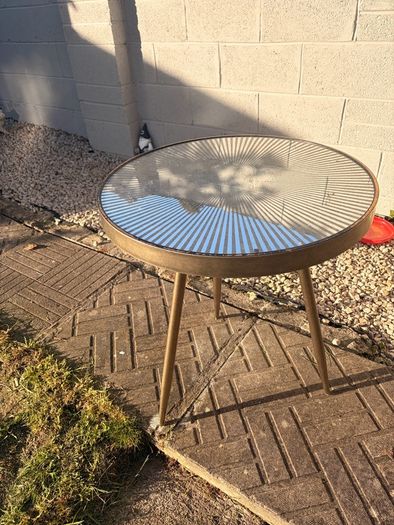 Gold table mirror top