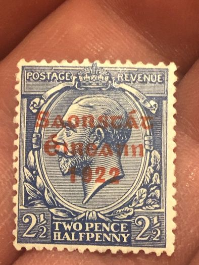 Irish overprinted British stamp 1922