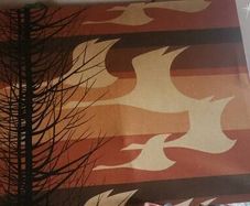 large print fabric in frame 80s