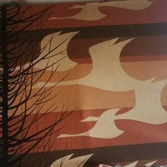 large print fabric in frame 80s