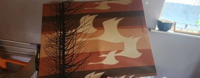 large print fabric in frame 80s