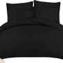 MULTIPLE SIZES AVAILABLE Double Duvet Cover Set Doublesided Bedding Set 3 PCS With Pillowcases Ultra Soft Anti Allergic Non Iron Luxury Microfiber (Gray, Double (200 x 200 cm) Image 2