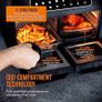 Vortx Vizion Dual Compartment Air Fryer Oven with Digital Touch Panel, 11L, Black Image 4