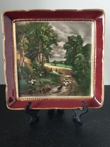 RARE Vintage Staffordshire England Square Dish