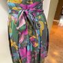 WAREHOUSE 100% Silk Wrap Dress UK 8 Floral Wedding Guest Image 7