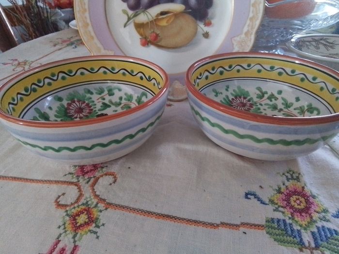 Two Pottery Bowls + Another
