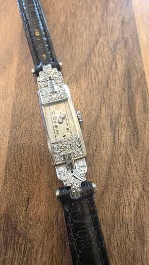 Platinum Art Deco Cocktail Watch