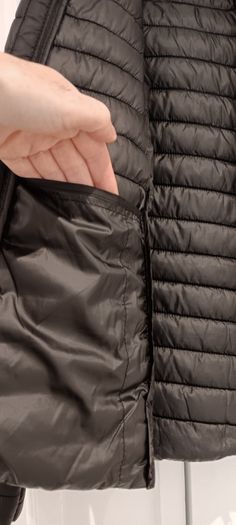 Fitted Black Puffa Jacket
