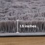 Rugs Living Room 120 x 170 - Grey Fluffy Area Rugs for Bedroom Super Soft Large Modern Shaggy Rug Non Slip Thick Pile Image 2