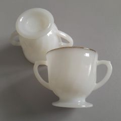 Fire King - Milk Glass - x 2