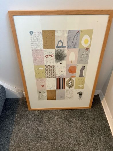 Framed A-Z alphabet Print