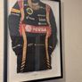 Pastor Maldonado Framed F1 Race Suit Image 2