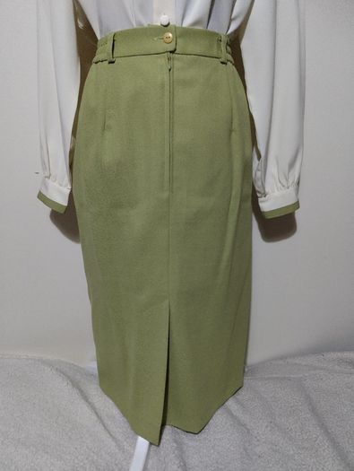 Jacques Vert Designer 3 Piece Outfit, part wool Jacket, Skirt and Blouse set