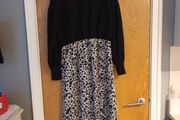 River Island  Black Fold Dreams Dress. S. M- 14-16.    B.N.W.T