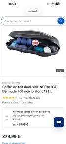 Car box Norauto Bermude 410L