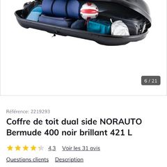 Car Roof Box and Rack Norauto Bermude and Aguri rack410l