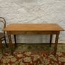 A 19th Century Victorian pine farmhouse preparation table with turned legs. Image 2