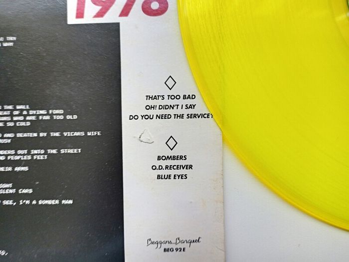 Tubeway Army Color Vinyl 12 inc Ep 1983
