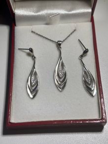 Sterling Silver necklace and earrings set