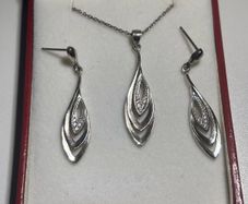 Sterling Silver necklace and earrings set