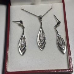 Sterling Silver necklace and earrings set
