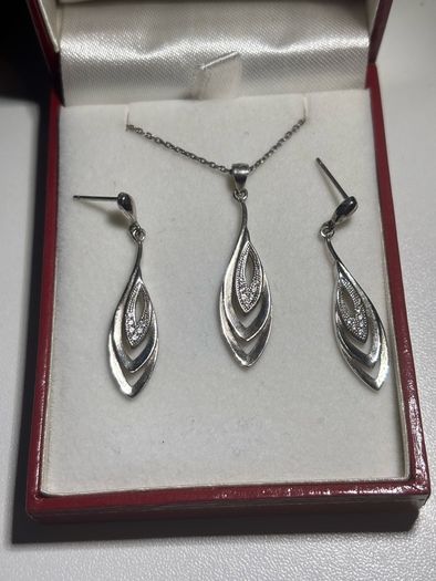Sterling Silver necklace and earrings set