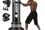 Boxing Bag Set 180cm Free Standing Punch Bag with Boxing Gloves and Electric Air Pump, Women Men Stand Kickboxing Bags for Training MMA Muay Thai Fitness Beginners