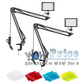 29413 Neewer 2 Packs 66pcs Tabletop LED Video Light Plus Arm Stand