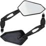 10mm Angled Universal Motorcycle Mirrors - Black Image 2