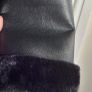 H&M Black faux leather & fur cropped biker jacket Sz M (Fit 12-14UK) Rrp 89.99 Image 5