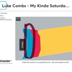 3 x Luke Combs Saturday night front standing tickets