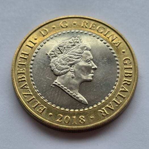Gibraltar 2 Pound Coin 2018 - Calpe House UNC