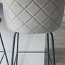 Set of 4 Light Grey Bar Stools Image 3