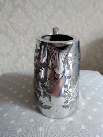 Silver Plated engraved Milk Jug