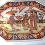 Large Oriental Octagonal Charger Platter Hand Decorated 14inches 1928 Image 2