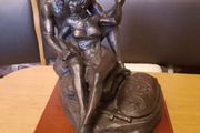 Irish Vintage Genesis Cast Bronze 'Diarmuid &amp; Grainne' Fine Arts Sculpture