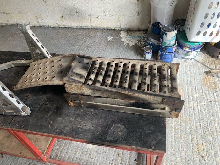 Motorcycle work bench loading ramp 3 padduch stand