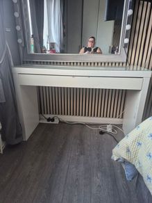 IKEA Malm dressing table with glass top