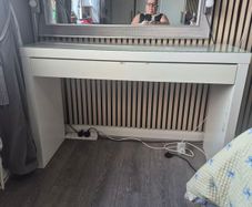 IKEA Malm dressing table with glass top