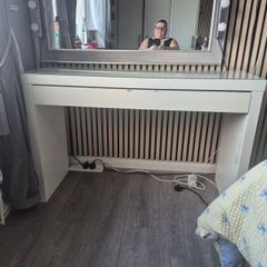 IKEA Malm dressing table with glass top