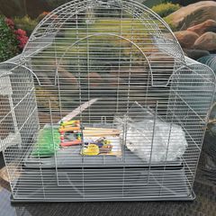 large bird cage, new with accessories