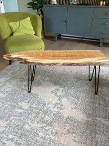 Spalted Beech Live Edge Coffee Table handcrafted