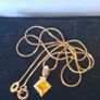 10 ct Gold Pendant with Natural Topaz and Diamonds Image 4