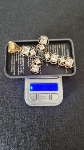 9k Gold big Cross 375