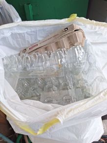 Bag of empty egg cartons